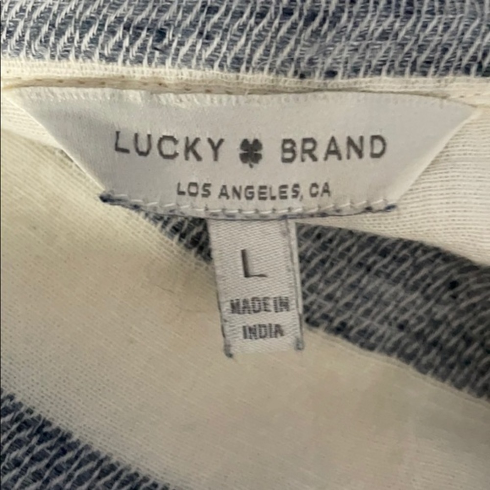 Lucky brand top size Large bohemian striped top - Picture 5 of 5